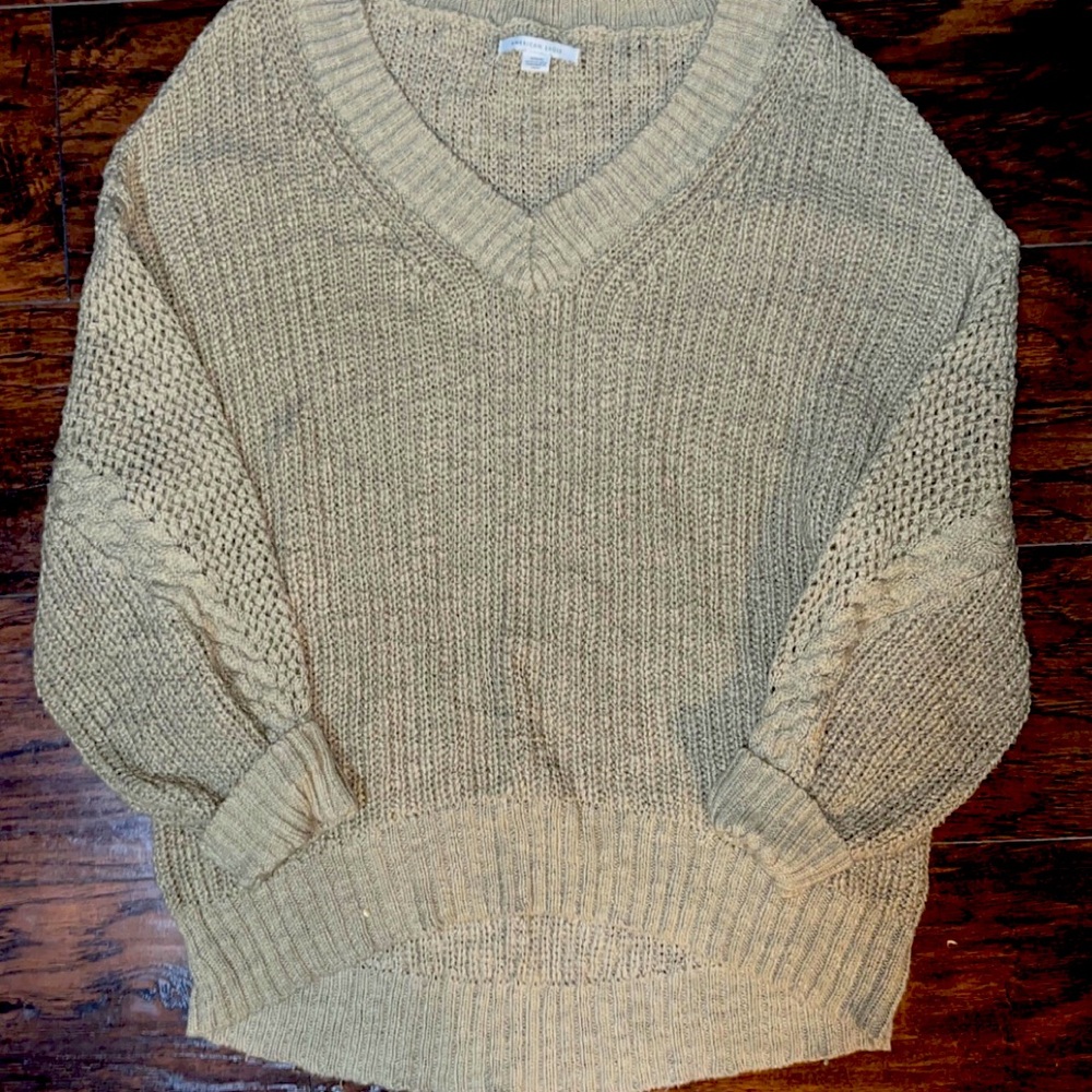 Olive green oversized sweater.